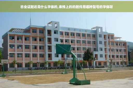 毕业证附近是什么字体的,表格上的的附件用哪种型号的字体呀