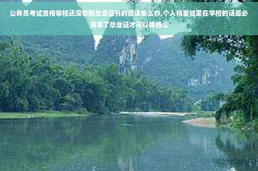 公务员考试资格审核还没拿到毕业证书的应该怎么办,个人档案如果在学校的话是必须拿了毕业证才可以提档么