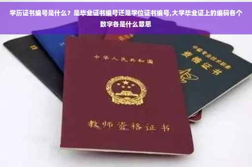 学历证书编号是什么？是毕业证书编号还是学位证书编号,大学毕业证上的编码各个数字各是什么意思