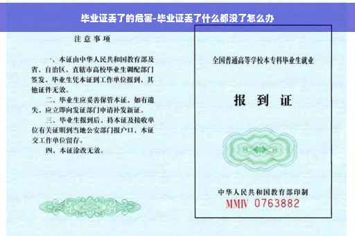 毕业证丢了的危害-毕业证丢了什么都没了怎么办