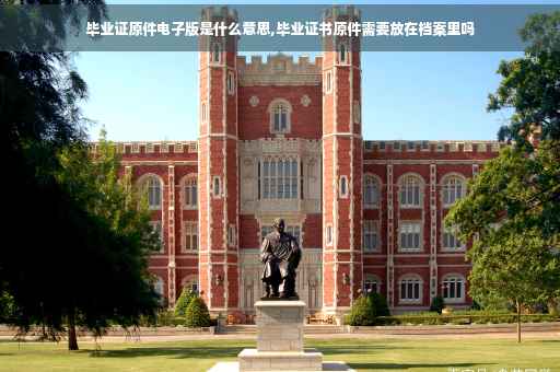 毕业证原件电子版是什么意思,毕业证书原件需要放在档案里吗