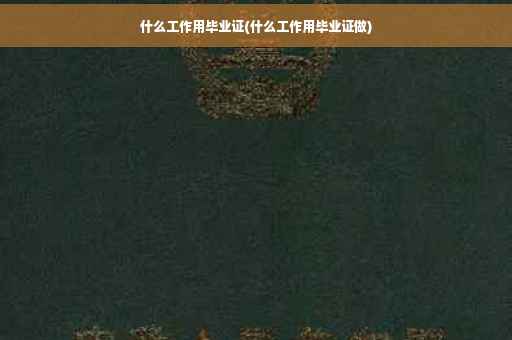什么工作用毕业证(什么工作用毕业证做)