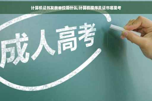 计算机证书发放单位是什么,计算机程序员证书哪里考