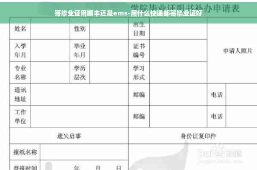 寄毕业证用顺丰还是ems-用什么快递邮寄毕业证好