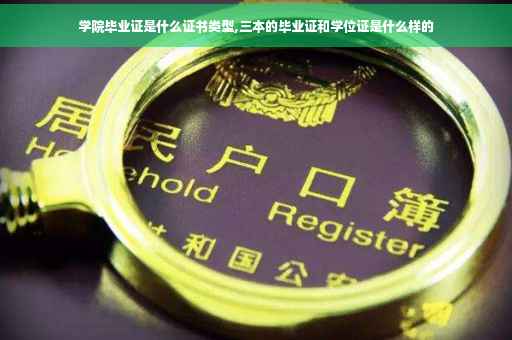 学院毕业证是什么证书类型,三本的毕业证和学位证是什么样的