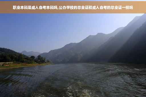 职业本科是成人自考本科吗,公办学校的毕业证和成人自考的毕业证一样吗