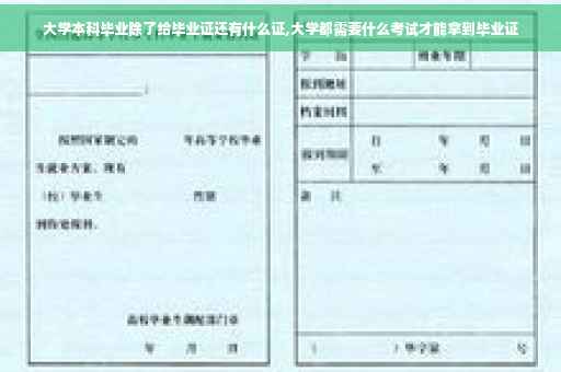 大学本科毕业除了给毕业证还有什么证,大学都需要什么考试才能拿到毕业证