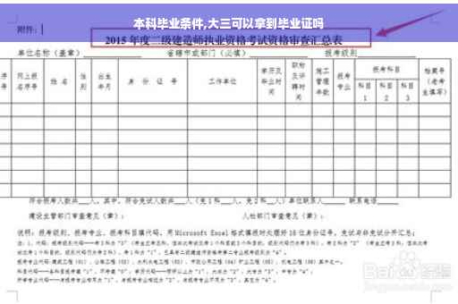 本科毕业条件,大三可以拿到毕业证吗