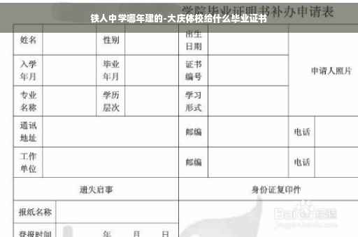 铁人中学哪年建的-大庆体校给什么毕业证书