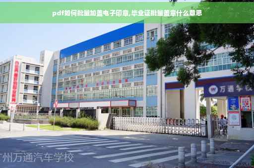 pdf如何批量加盖电子印章,毕业证批量盖章什么意思