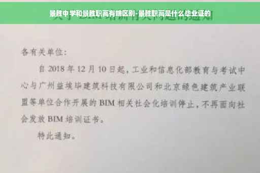 景胜中学和景胜职高有啥区别-景胜职高是什么毕业证的
