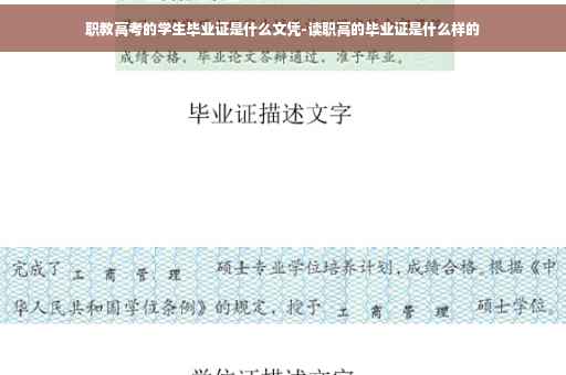 职教高考的学生毕业证是什么文凭-读职高的毕业证是什么样的
