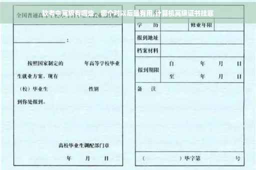 软考中高级有哪些，哪个对以后最有用,计算机高级证书挂靠