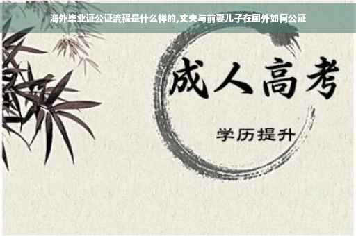 海外毕业证公证流程是什么样的,丈夫与前妻儿子在国外如何公证