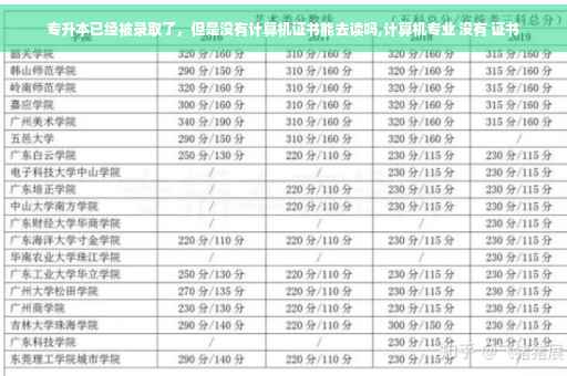 专升本已经被录取了，但是没有计算机证书能去读吗,计算机专业 没有 证书
