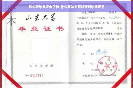 怎么查毕业证电子档-什么网站上可以查到毕业证书