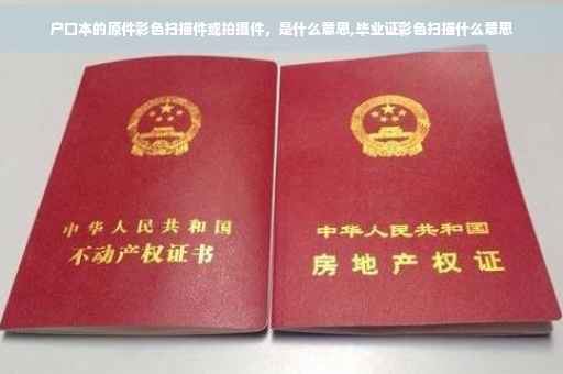 户口本的原件彩色扫描件或拍摄件，是什么意思,毕业证彩色扫描什么意思