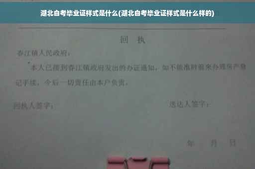 湖北自考毕业证样式是什么(湖北自考毕业证样式是什么样的)