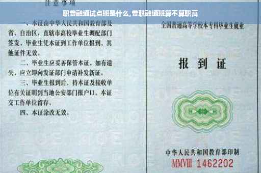 职普融通试点班是什么,普职融通班算不算职高
