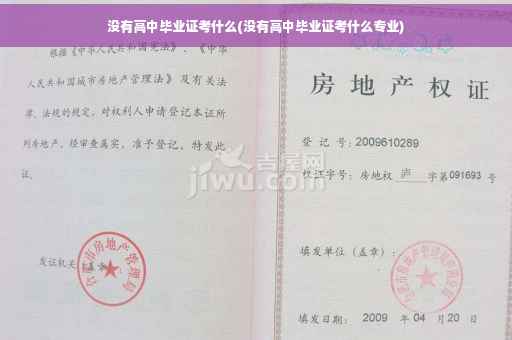 没有高中毕业证考什么(没有高中毕业证考什么专业)