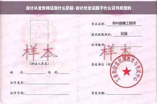 会计从业资格证是什么职称-会计毕业证属于什么证书类型的