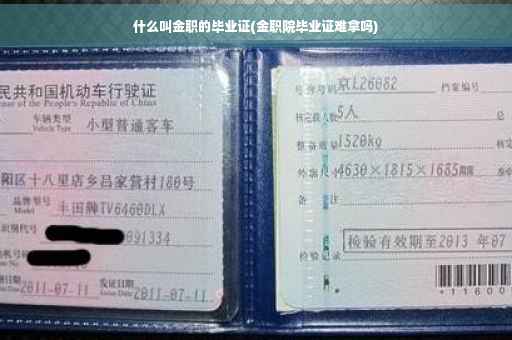 什么叫金职的毕业证(金职院毕业证难拿吗)