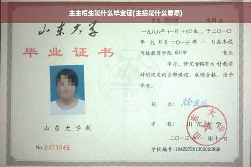 主主招生是什么毕业证(主招是什么意思)