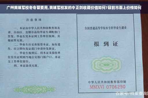 广州黄埔军校冬令营费用,黄埔军校发的中正剑收藏价值如何?目前市面上价格如何