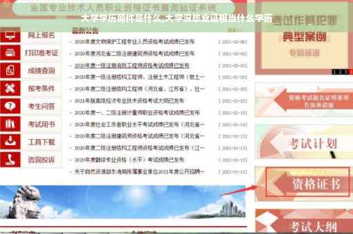 大学学历原件是什么,大学没毕业证相当什么学历 大学学历原件是什么,大学没毕业证相当什么学历