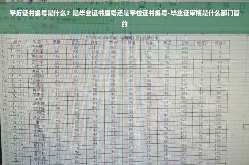 学历证书编号是什么？是毕业证书编号还是学位证书编号-毕业证审核是什么部门管的