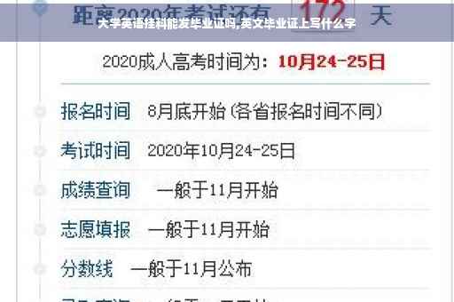 大学英语挂科能发毕业证吗,英文毕业证上写什么字