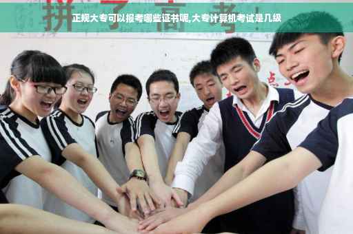 正规大专可以报考哪些证书呢,大专计算机考试是几级