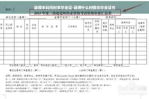 函授本科何时拿毕业证-函授什么时候给毕业证书