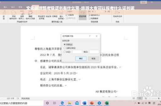文化旅游部考级证书有什么用-旅游大专可以报考什么证书呢
