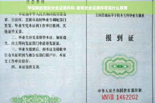 学信网能查到毕业证原件吗-查看毕业证原件号是什么意思