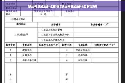 拿高考毕业证什么时候(拿高考毕业证什么时候拿)