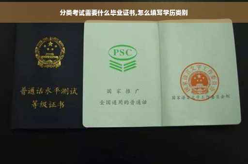 分类考试需要什么毕业证书,怎么填写学历类别