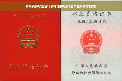初级药师毕业证什么样(初级药师要毕业几年才能考)