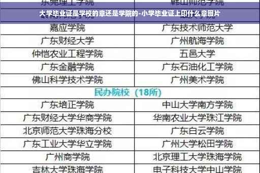 大学毕业证是学校的章还是学院的-小学毕业证上印什么章图片