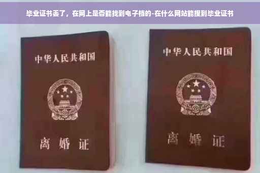 毕业证书丢了，在网上是否能找到电子档的-在什么网站能搜到毕业证书