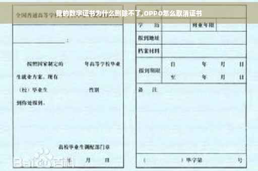 我的数字证书为什么删除不了,OPPO怎么取消证书
