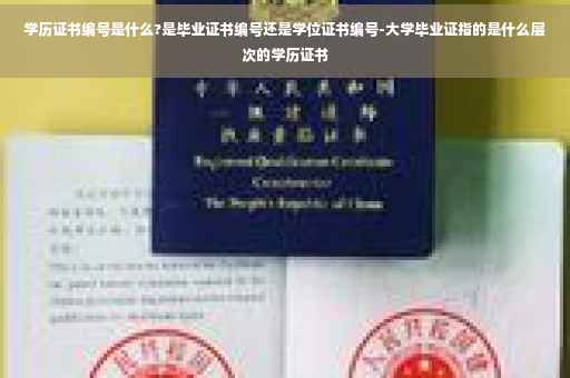 学历证书编号是什么?是毕业证书编号还是学位证书编号-大学毕业证指的是什么层次的学历证书