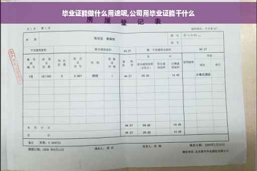 毕业证能做什么用途呢,公司用毕业证能干什么