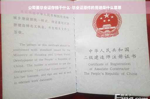 公司要毕业证存档干什么-毕业证原件的用途是什么意思