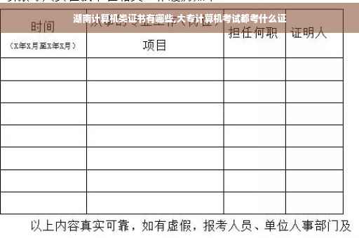 湖南计算机类证书有哪些,大专计算机考试都考什么证
