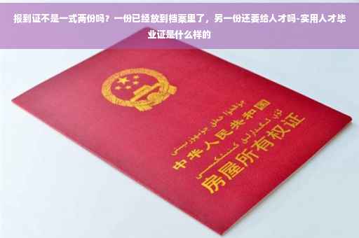 报到证不是一式两份吗？一份已经放到档案里了，另一份还要给人才吗-实用人才毕业证是什么样的