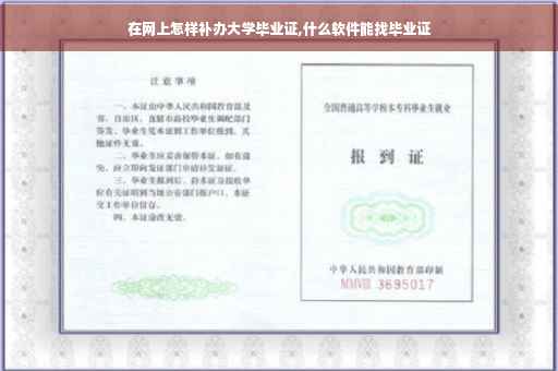 在网上怎样补办大学毕业证,什么软件能找毕业证