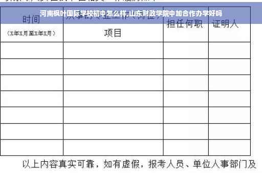 河南枫叶国际学校初中怎么样,山东财政学院中加合作办学好吗