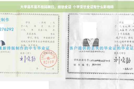大学是不是不挂科就行，给毕业证-小学没毕业证有什么影响吗