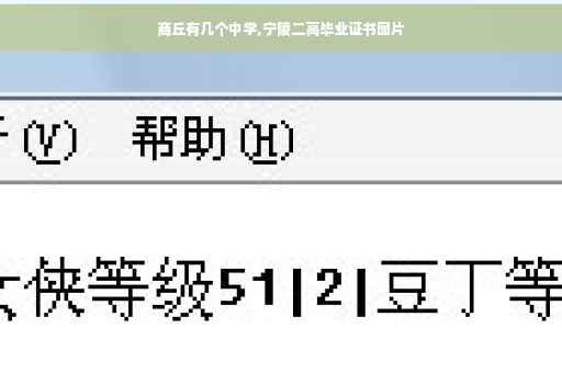 商丘有几个中学,宁陵二高毕业证书图片